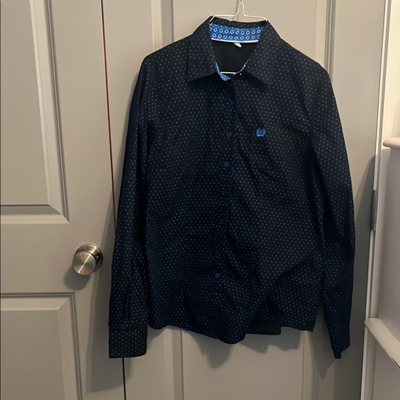 Cinch Other - Cinch Blue Patterned Button-Up Shirt